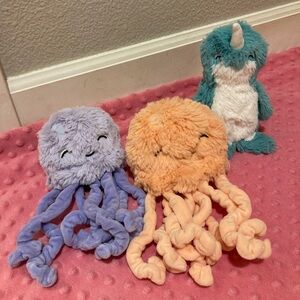SLUMBERKINS Sea Creature Plush Set of Three Like New no tags
